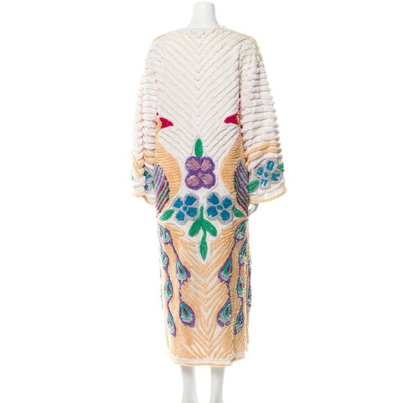 Morphew Collection Hand Embroidered Chenille Beach Coat - Picture 3 of 5